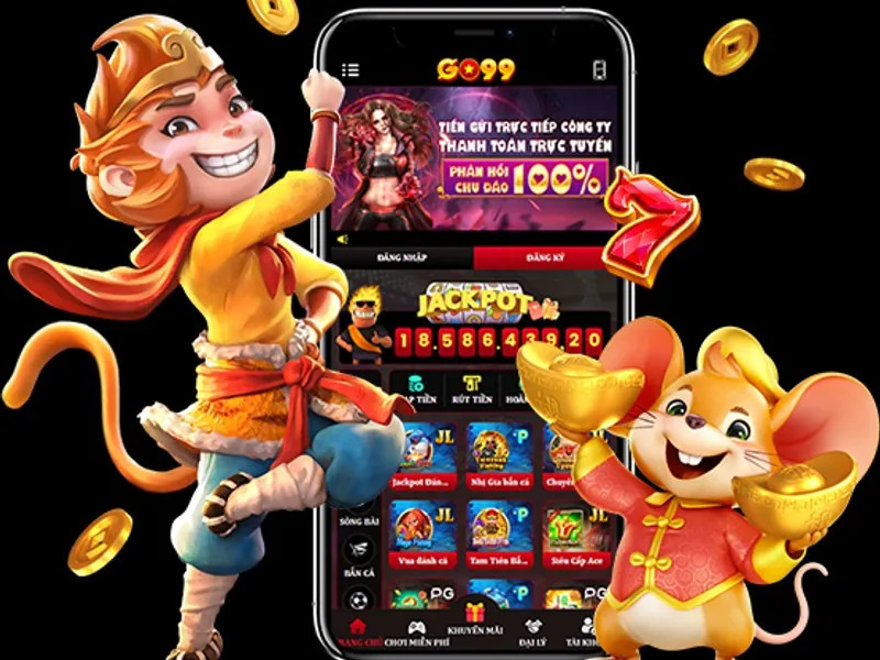 Hình ảnh minh họa đa dạng các trò chơi tại KV999 Casino, bao gồm cá cược thể thao, sòng bạc trực tuyến, game slot và bắn cá.