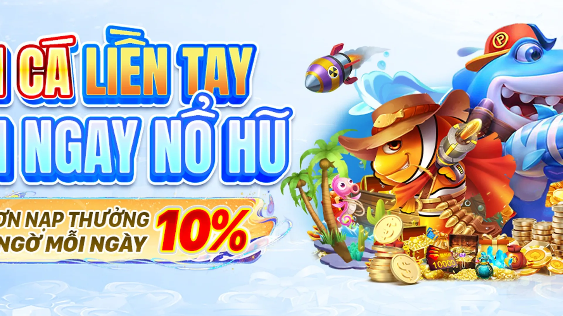 Hình ảnh đại dương rực rỡ với các loài cá và kho báu tại kv999 casino